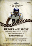 2025 Randy Moss Leaf In the Game Used PLATINUM BLUE HEROES OF HISTORY TRIPLE JERSEY 6/7 RELIC #HH-68 Minnesota Vikings HOF
