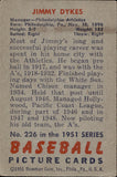 1951 Jimmy Dykes Bowman #226 Philadelphia Athletics BV $30
