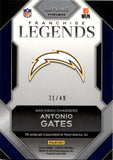 2023 Antonio Gates Panini Prizm PURPLE POWER FRANCHISE LEGENDS AUTO 31/49 AUTOGRAPH #FL-AG San Diego Chargers HOF