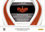 2023 Kofi Kingston Panini Immaculate Collection WWE JUMBO SHIRT AUTO 79/99 AUTOGRAPH RELIC #MA-KKG Monday Night Raw