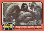 1976 Kong Battles a Gigantic Serpent Topps King Kong #3