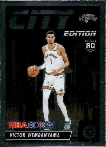 2023-24 Victor Wembanyama Panini NBA Hoops Premium Stock CITY EDITION ROOKIE RC #25 San Antonio Spurs