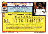 1992-93 Shaquille O'Neal Topps ROOKIE RC #362 Orlando Magic HOF 10