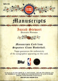 2025-26 Isaiah Stewart Topps Signature Class REFRACTOR MANUSCRIPTS AUTO AUTOGRAPH #MS-IS Detroit Pistons