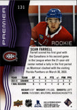 2023-24 Sean Farrell Upper Deck Premier PURPLE ROOKIE 02/10 RC #131 Montreal Canadiens