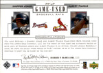 2001 Albert Pujols Chipper Jones Upper Deck Pros & Prospects ROOKIE GAME-USED DUAL BAT RELIC #PP-JP Cardinals Braves
