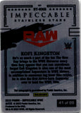 2023 Kofi Kingston Panini Impeccable WWE STAINLESS STARS AUTO 41/99 AUTOGRAPH #EM-KKG Friday Night Smackdown