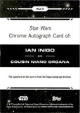 2024 Ian Inigo as Cousin Niano Organa Autograph Topps Chrome Star Wars #AU-II KAMINO AQUA REFRACTOR 100/199 AUTO