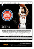 2018-19 Blake Griffin Panini Noir ASSOCIATION EDITION HOLO SILVER 03/25 #19 Detroit Pistons