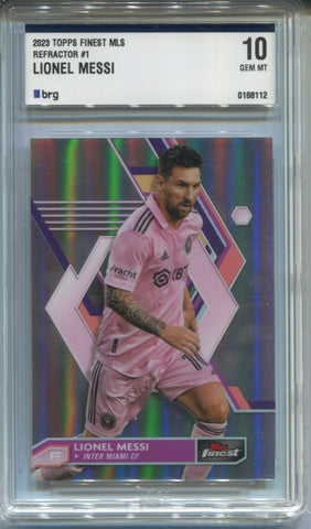 2023 Lionel Messi Topps Finest MLS REFRACTOR BRG 10 #1 Inter Miami 8112