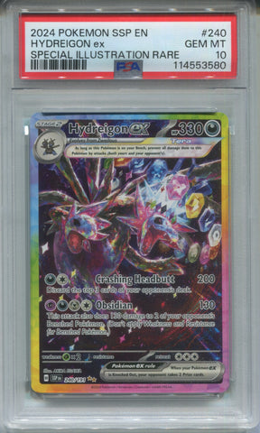 2024 Hydreigon Ex Pokemon SSP EN SPECIAL ILLUSTRATION RARE PSA 10 #240 3580
