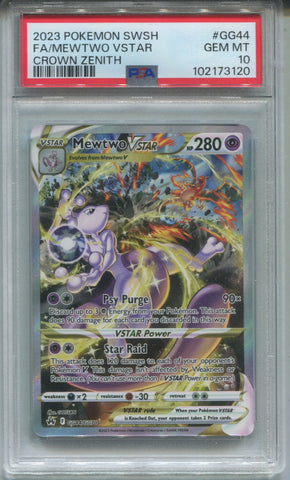 2023 FA/ Mewtwo Pokemon Sword & Shield Crown Zenith PSA 10 #GG44 3120