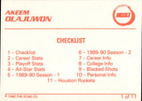 1990-91 Akeem Olajuwon Star #1 Houston Rockets HOF
