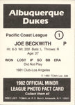 1982 Albuquerque Dukes TCMA COMPLETE 27 CARD SET W/ John Franco & Orel Hershiser #1-27