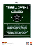 2024 Terrell Owens Panini Donruss SP DOWNTOWN #8 Dallas Cowboys HOF