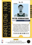 2023-24 Victor Wembanyama Panini NBA Hoops ARRIVING NOW ROOKIE RC #26 San Antonio Spurs