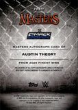 2025 Austin Theory Topps Finest MASTERS BLACK REFRACTOR AUTO 20/25 AUTOGRAPH #FM-ATY Friday Night Smackdown