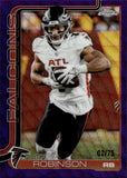 2025 Bijan Robinson Topps Chrome PURPLE WAVE REFRACTOR 2/75 #16 Atlanta Falcons