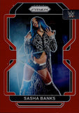 2022 Sasha Banks Panini Prizm WWE Red Prizm 201/299 #102 Friday Night Smackdown