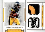 2018 James Washington Panini National Treasures ROOKIE DUAL MATERIALS 24/49 RC JERSEY PATCH #RDM-30 Pittsburgh Steelers