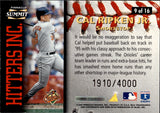 1996 Cal Ripken Jr. Pinnacle Summit HITTERS INC. 1910/4000 #9 Baltimore Orioles HOF