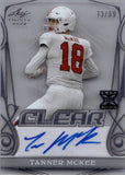 2023 Tanner McKee Leaf Trinity CLEAR ROOKIE AUTO 73/99 RC AUTOGRAPH #CA-TM1 Stanford Cardinal Philadelphia Eagles