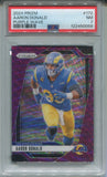 2024 Aaron Donald Panini Prizm PURPLE WAVE PSA 7 #172 Los Angeles Rams 0058