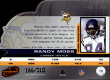 2001 Randy Moss Pacific Prism Atomic RED 166/310 DIE CUT #79 Minnesota Vikings HOF