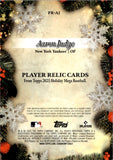 2025 Aaron Judge Topps Holiday Mega GAME USED JERSEY RELIC #PR-AJ New York Yankees