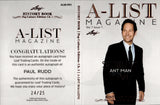 2024 Paul Rudd Leaf History Book A-LIST MAGAZINE AUTO 24/25 AUTOGRAPH BOOKLET #ALM-PR1 Antman