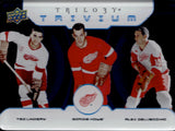 2023-24 Ted Lindsay Gordie Howe Alex Delvecchio Upper Deck Trilogy TRIVIUM #TR-1 Detroit Red Wings