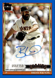 2026 Brian Wilson Topps 1991 DESIGN BLUE BORDER AUTOGRAPH 66/150 AUTO #91A-BWI San Francisco Giants