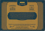 2016 Johnny Bench Pete Rose Panini Prime Cuts DUAL BAT JERSEY 16/49 RELIC #CPM-BR Cincinnati Reds *NRMT CORNERS EDGES*