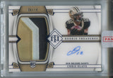 2022 Chris Olave Panini National Treasures BLUE FOIL ROOKIE JUMBO PATCH AUTO 06/10 AUTOGRAPH RELIC RC #RTS-COL New Orleans Saints