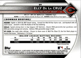2025 Elly De La Cruz Bowman Chrome PINK WAVE REFRACTOR 162/299 #89 Cincinnati Reds