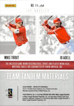 2020 Mike Trout Jo Adell Panini Absolute TEAM TANDEM MATERIALS DUAL JERSEY RELIC #TT-JM Anaheim Angels