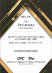 2024 Jiri Prochazka Topps Gold Label QUEST FOR GOLD AUTO 42/99 AUTOGRAPH #QGS-JPR Light Heavyweight
