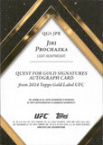 2024 Jiri Prochazka Topps Gold Label QUEST FOR GOLD AUTO 42/99 AUTOGRAPH #QGS-JPR Light Heavyweight