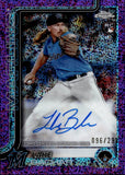 2025 Lake Bachar Topps Chrome PURPLE SPECKLE REFRACTOR ROOKIE AUTOGRAPH 96/299 RC AUTO #RA-LB Miami Marlins