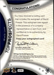 2009 David Freese Upper Deck Signature Stars ROOKIE AUTO AUTOGRAPH RC #188 St. Louis Cardinals *DAMAGED*