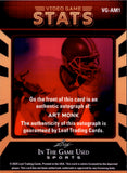 2025 Art Monk Leaf In the Game Used VIDEO GAME STATS AUTO 1/5 AUTOGRAPH #VG-AM1 Washington Redskins
