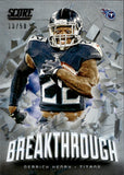 2020 Derrick Henry Panini Score BREAKTHROUGH GOLD ZONE 13/50 #B-DH Tennessee Titans