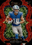 2025 Isaac Teslaa Panini Select SUITE LEVEL RED DISCO PRIZM ROOKIE 46/49 RC #370 Detroit Lions