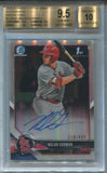 2018 Nolan Gorman Bowman Draft Chrome 1ST BOWMAN REFRACTOR AUTO 218/499 AUTOGRAPH BGS 9.5/10 #CDANG St. Louis Cardinals 8463