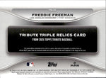 2025 Freddie Freeman Topps Tribute GREEN TRIPLE JERSEY 13/99 RELIC #TTR-FF Los Angeles Dodgers