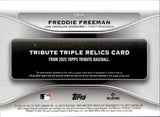 2025 Freddie Freeman Topps Tribute GREEN TRIPLE JERSEY 13/99 RELIC #TTR-FF Los Angeles Dodgers