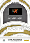 2022 Carmelo Hayes Panini Immaculate WWE ROOKIE MARKS OF GREATNESS AUTO 06/49 AUTOGRAPH RC #MG-CHY NXT