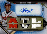 2021 Chipper Jones Topps Triple Threads AUTOGRAPH RELIC GAME-USED MEMORABILIA JERSEY PATCH AUTO 3/3 #TTAR-CJ2 Atlanta Braves