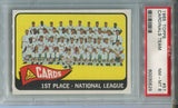 1965 Cardinals Team Topps PSA 8 #57 St. Louis Cardinals 0529