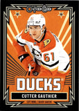 2025-26 Cutter Gauthier O-PEE-CHEE BLACK BORDER 94/100 #336 Anaheim Ducks